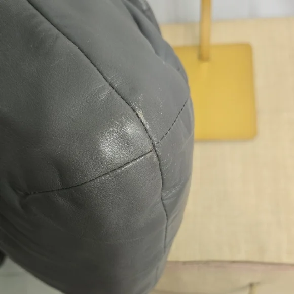 Coach Kristen Gray Leather Shoulder Hobo with Silver Hardware - Picture 6 of 16